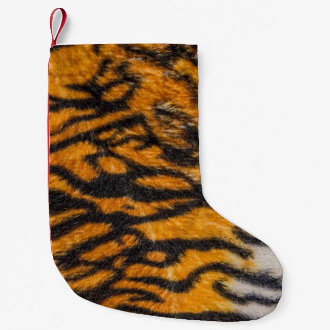 Tiger patterned backgroundabstract, animal, asia,  kleiner weihnachtsstrumpf (Vorderseite)