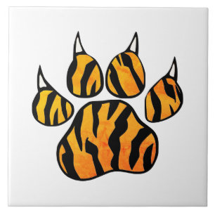 Tiger Paw Print Fliese