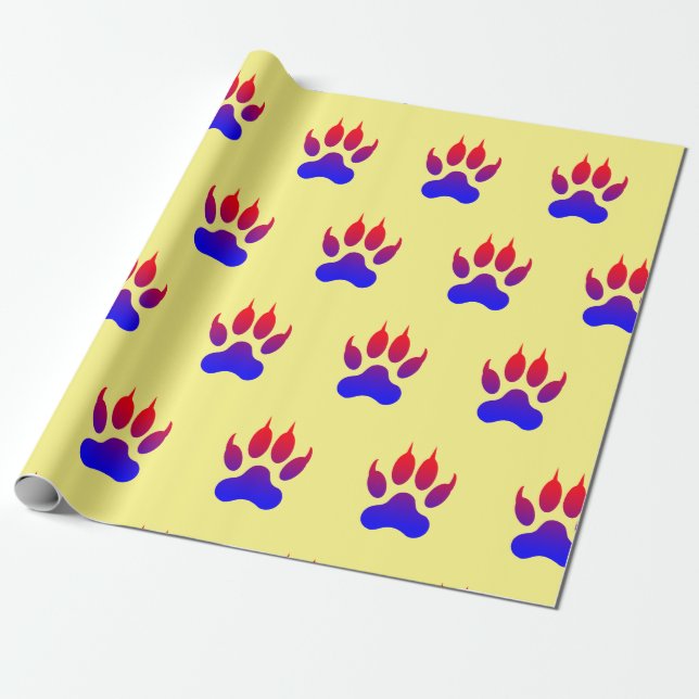 Tiger Paws Wrapping Paper Geschenkpapier (Ungerollt)
