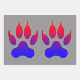 Tiger Paws Wrapping Paper Geschenkpapier Set