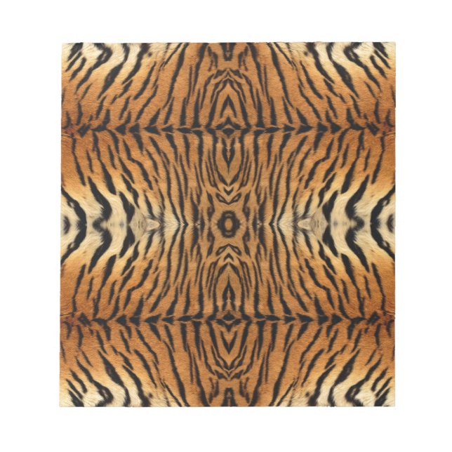 Tiger-Pelzmuster Notizblock (Vorderseite)