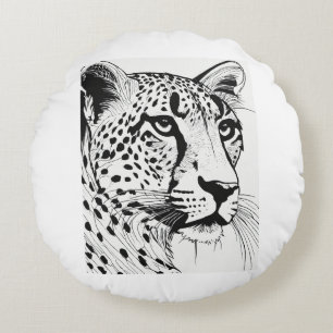 Tiger Pillow Rundes Kissen