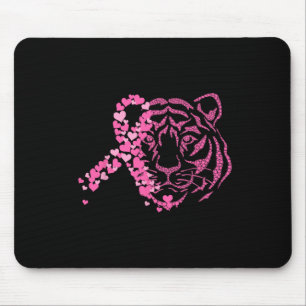 Tiger Pink Ribbon Brustkrebs Bewusstsein Tier W Mousepad