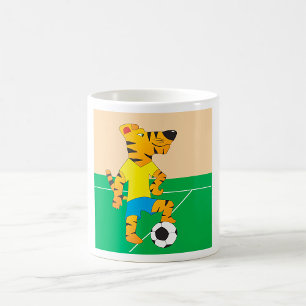Tiger Playing Soccer Kaffeetasse