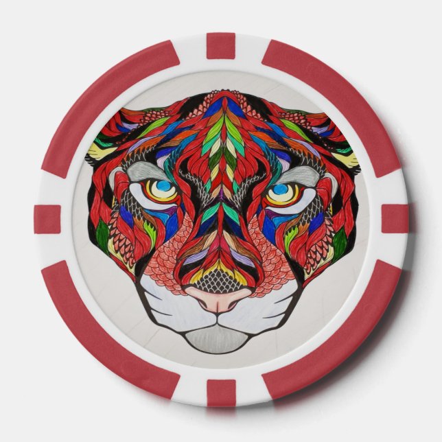 Tiger Poker Chip (Vorderseite)