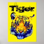 Tiger Pop Art Poster<br><div class="desc">Tiger Artwork - Tiger Head Animal Art Fotografy - Wild Big Cats Images</div>