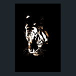 Tiger Pop Art Poster<br><div class="desc">Pop Art Art Art Black & White Tiger Image Posters Prints - Wild Big Cats Pop Art Images</div>