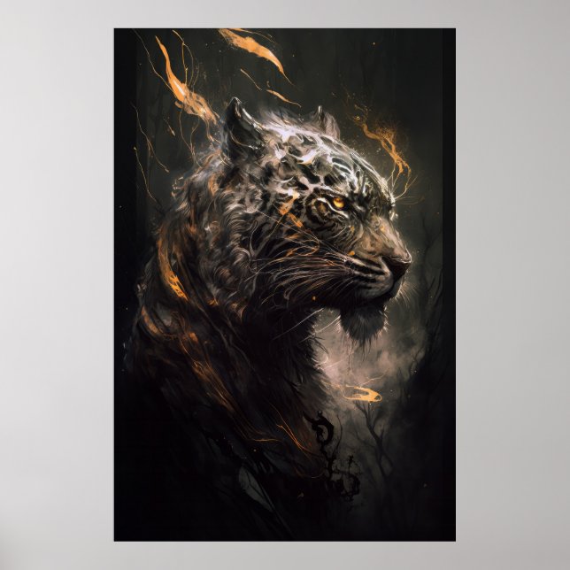 Tiger Portrait Art Collection Poster (Vorne)