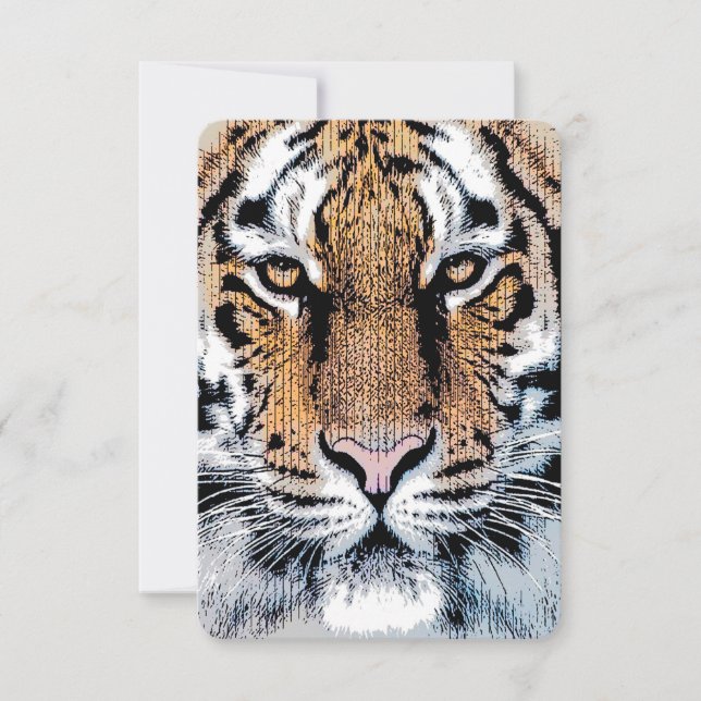 Tiger-Portrait im Grafikstil (Vorderseite)