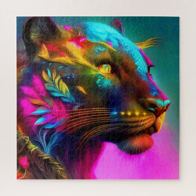 Tiger Portrait Painting Puzzle (Vertikal)