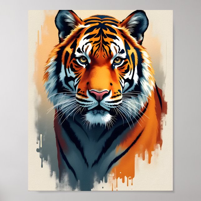 Tiger Portrait Poster (Vorne)