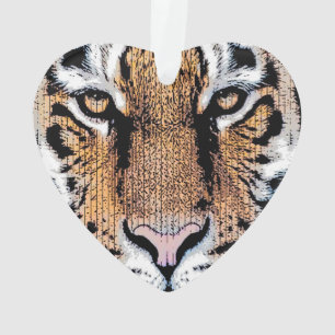 Tiger-Porträt-Grafik-Art Ornament