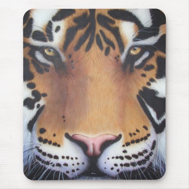 Tiger-Porträt Mousepad (Vorne)