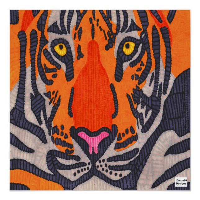 Tiger - Poster Druck (Vorderseite)