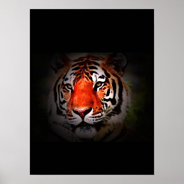 Tiger Poster Print - Pop Art Style Tigers Poster (Vorne)