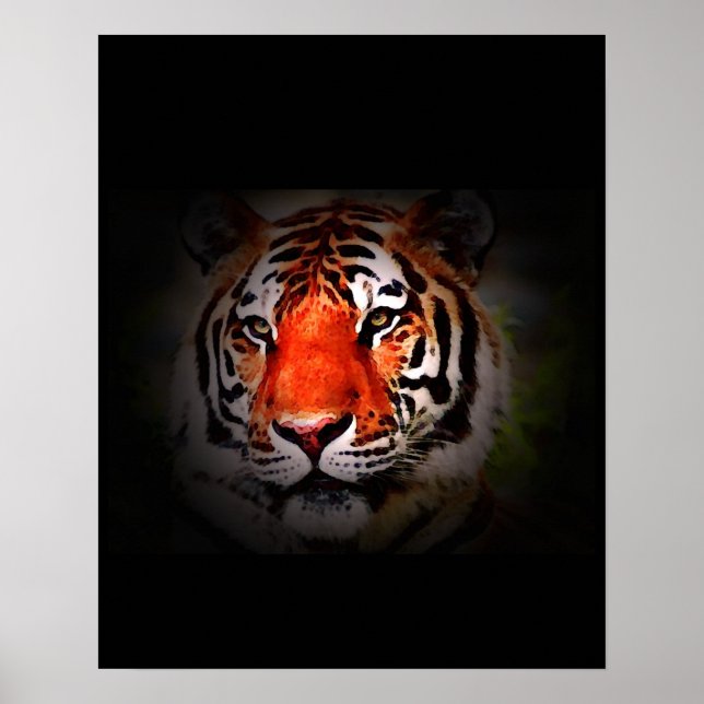Tiger Poster Print - Pop Art Style Tigers Poster (Vorne)
