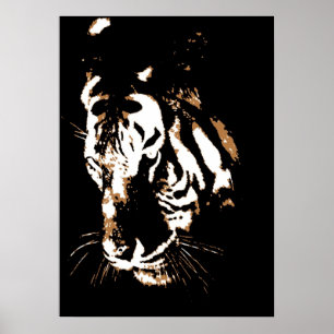 Tiger Poster Print - Tiger Face Pop Art Poster