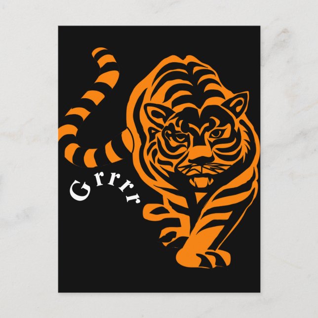 Tiger Postkarte (Vorderseite)