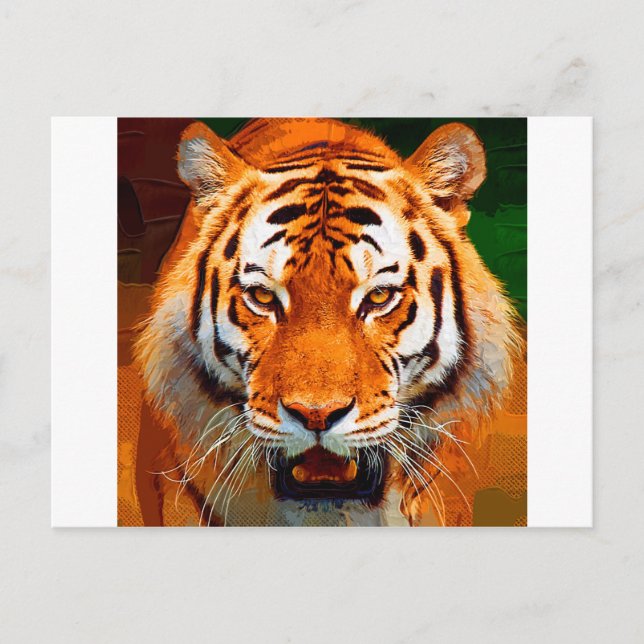 Tiger Postkarte (Vorderseite)
