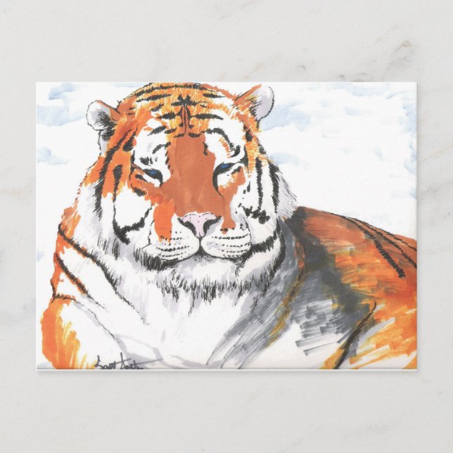 Tiger Postkarte (Vorderseite)