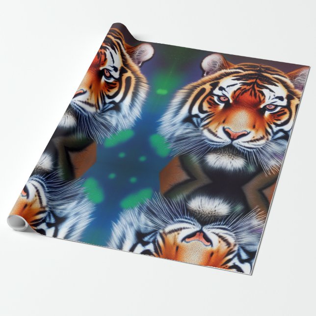 Tiger Power Geschenkpapier (Ungerollt)