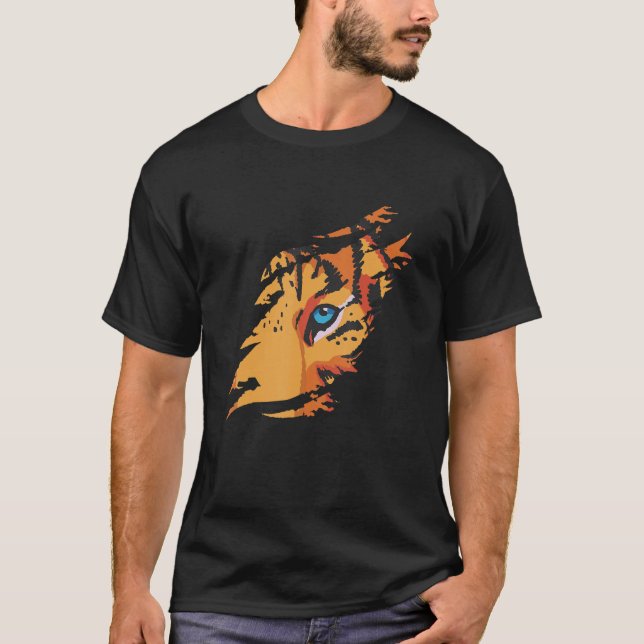 Tiger Predator Design T-Shirt (Vorderseite)