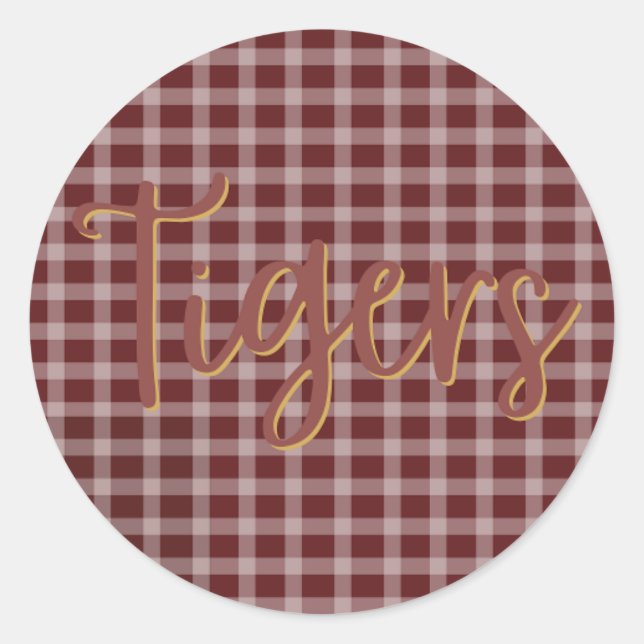 Tiger Pride Preppy Aufkleber (Vorderseite)