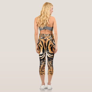 Tiger Print Capri Leggings