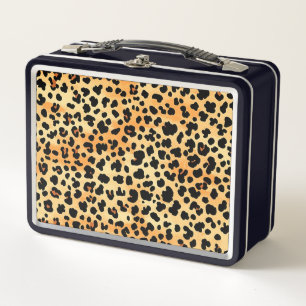 Tiger Print Food Container Metall Brotdose