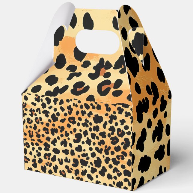 Tiger Print-Geschenkboxen mit Handles Geschenkschachtel (Rückseite)