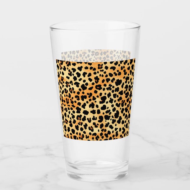 Tiger Print Glass Cup Glas (Vorderseite)