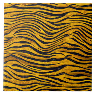 Tiger Print - Gold Cluster Fliese