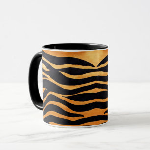 Tiger Print Golden and Black Tasse