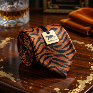 Tiger Print Krawatte
