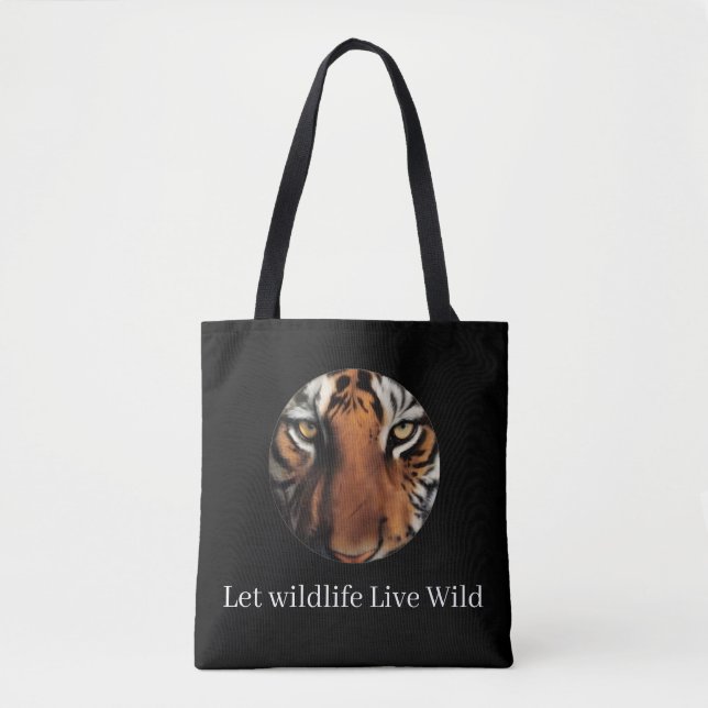 | Tiger Print Öko-freundliche Canvas-Tasche (Vorderseite)
