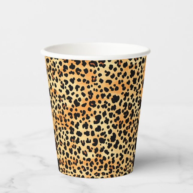 Tiger Print Paper Cup Pappbecher (Vorderseite)