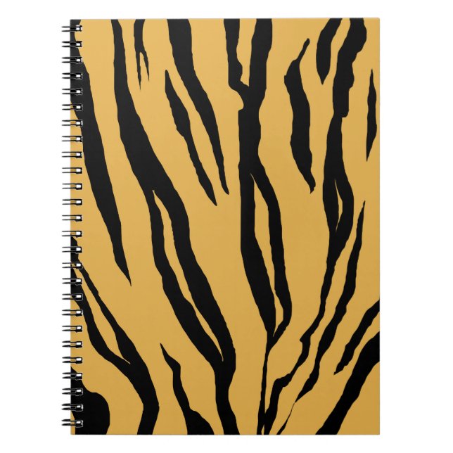 Tiger Print Spiral Notebook Notizblock (Vorderseite)