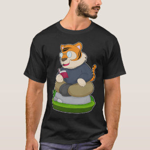 Tiger Reading Book T-Shirt