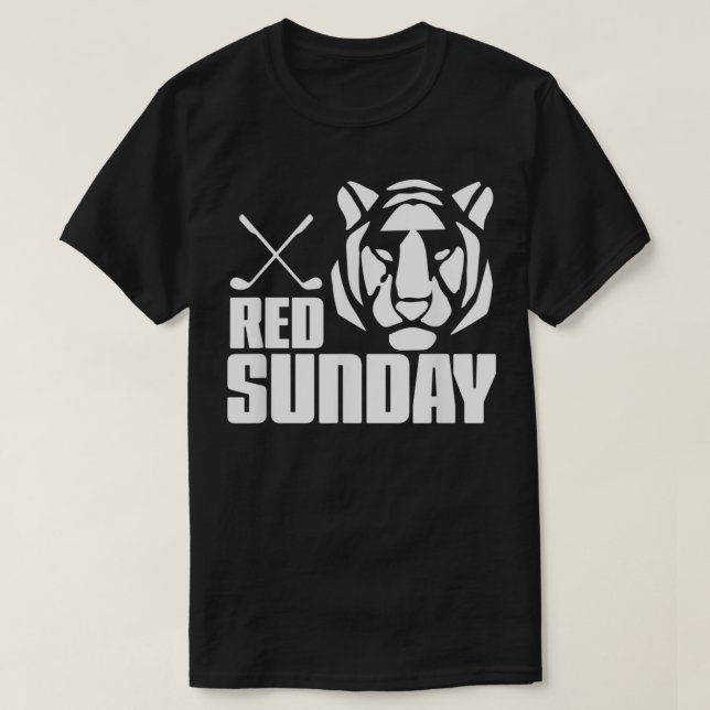 Tiger Red Sunday Golf t T-Shirt (Design vorne)