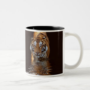Tiger-Reflexions-Tasse Zweifarbige Tasse