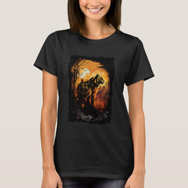 Tiger Retro Vintage T-Shirt (Vorderseite)