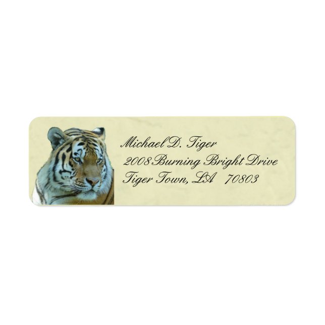 Tiger Return Labels (Vorne)