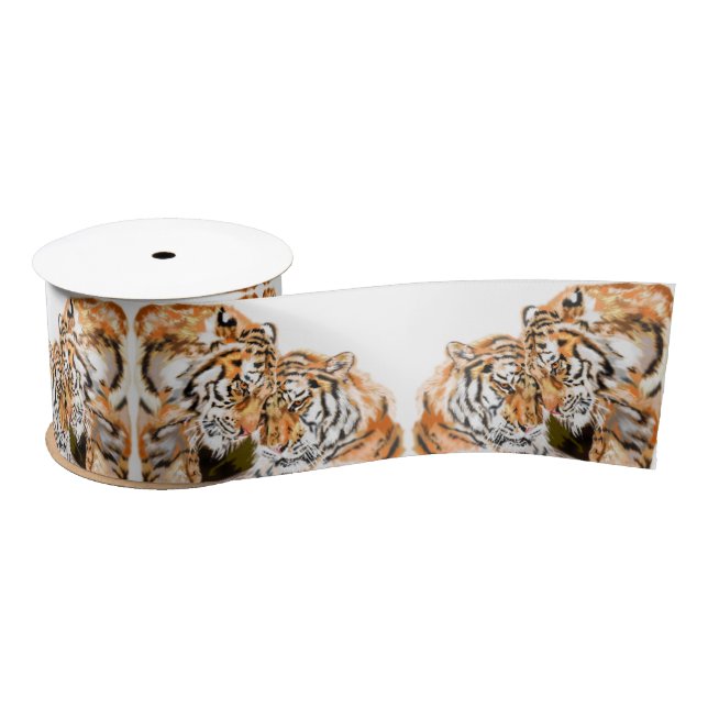 Tiger Ribbon Couple Gift Satinband (Spule)