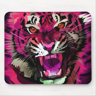Tiger Roar - Rosa Mousepad