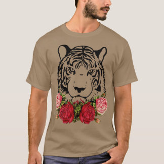 Tiger Rose Big Cat Wildlife Streetwear 1 T-Shirt