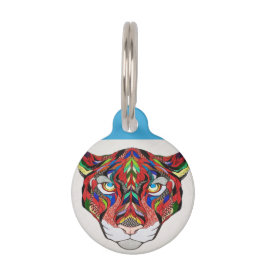 Tiger Round Pet Tag Haustiermarke