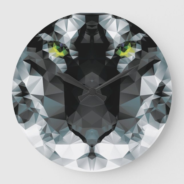Tiger-runde (große) Wanduhr (Vorderseite)