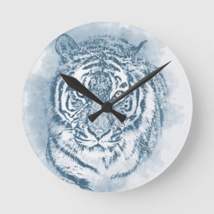 Tiger Runde Wanduhr