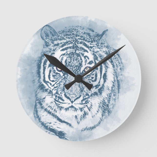 Tiger Runde Wanduhr (Vorderseite)