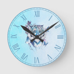 Tiger Runde Wanduhr